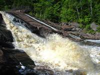 A side view of a cascade