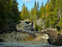 At the base of Manitou River Falls