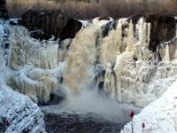 The High Falls still thundering