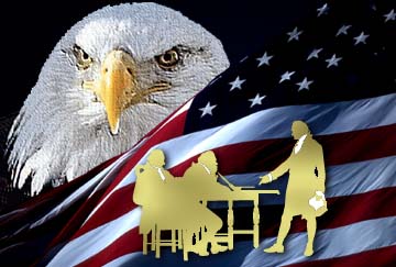 eagle and flag